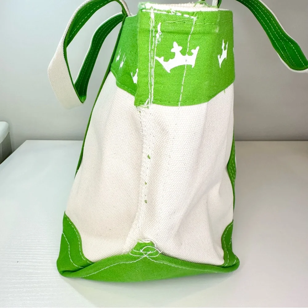 DraftKings DK Green and White Canvas Tote Bag